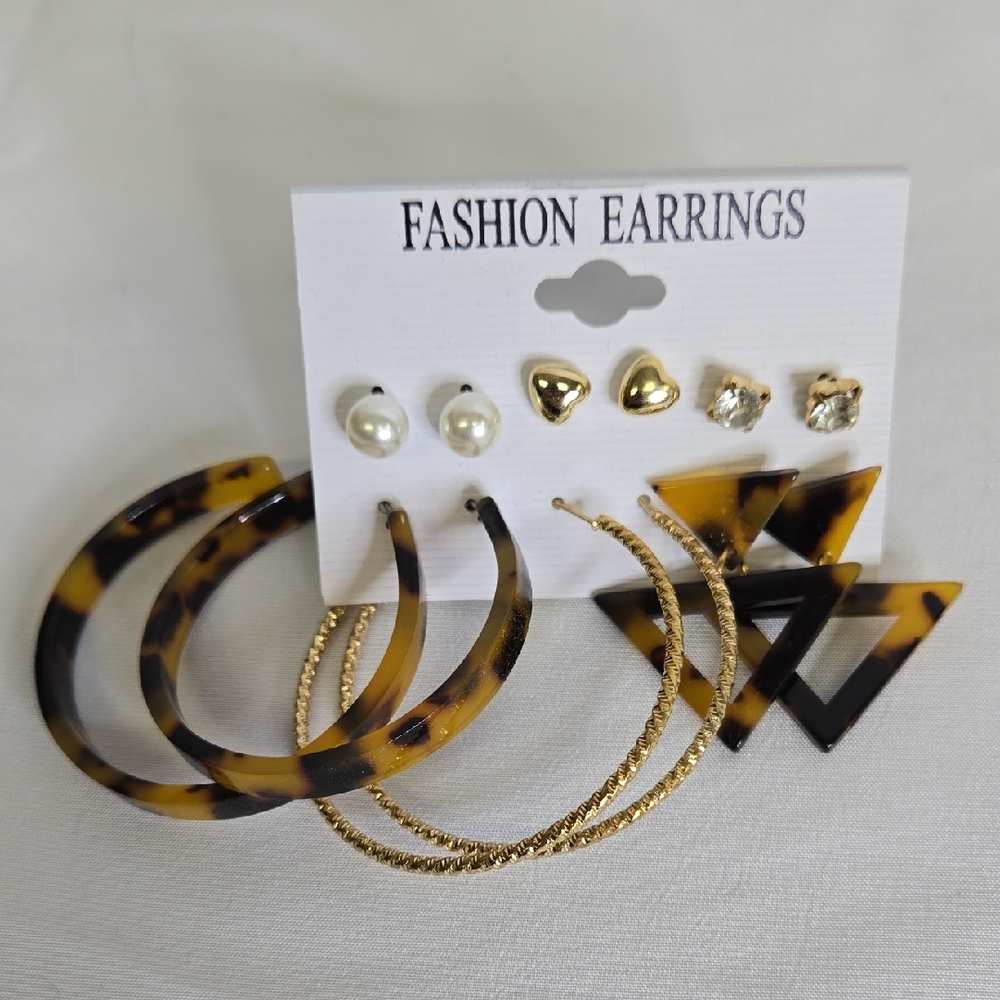 Fashion Jewelry Earring Set, 6 Pairs‎